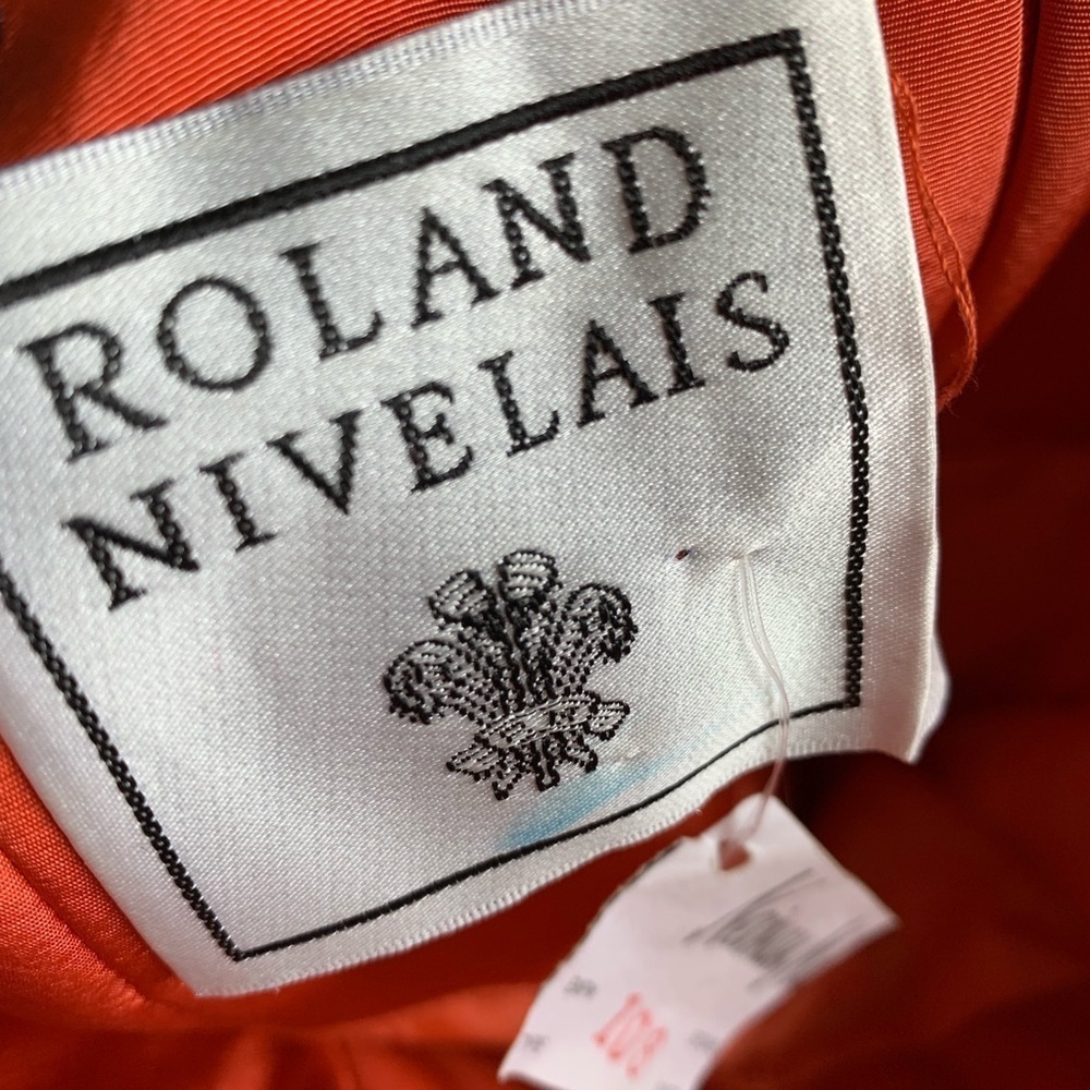 Roland Nivelais Orange Silk Dress - Picture 5 of 8